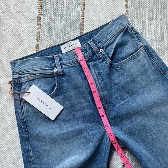 SLVRLAKE Grace Crop Rockaway High Rise Wide Leg Jeans Women’s Size 29 - Picture 5 of 9